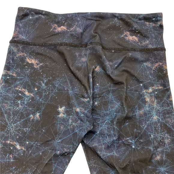 Onzie Blue Orange Active Leggings Elastic Waist Mid Rise Womens Size S/M - Picture 5 of 9